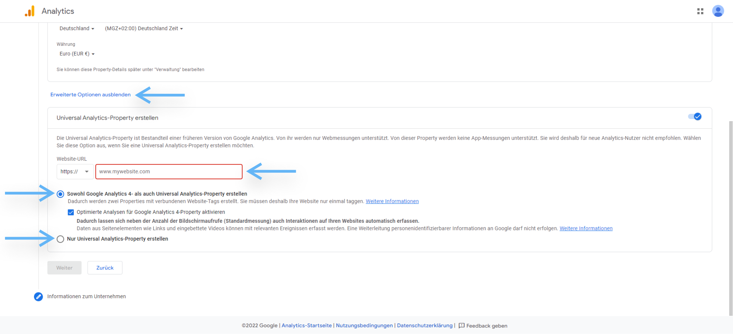 atrava - Google Analytics Anleitung - GA4 und Universal Property erstellen