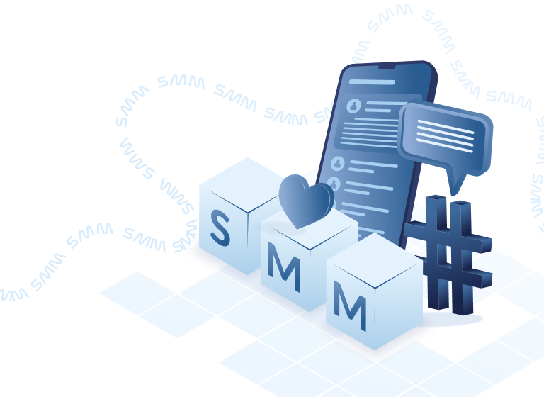 Social Media Marketing (SMM) Illustration