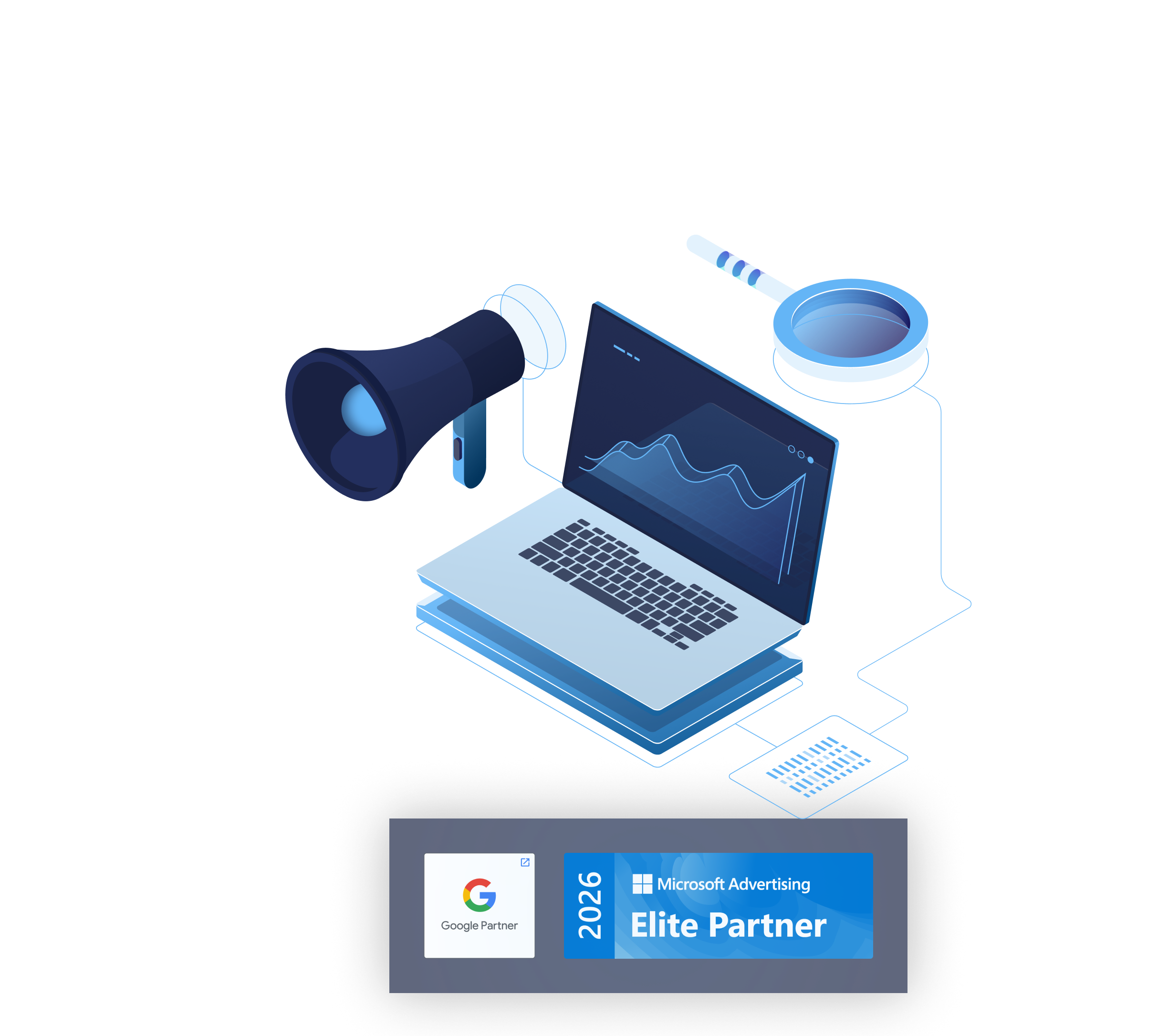 Online Marketing Dienstleistungen Illustration